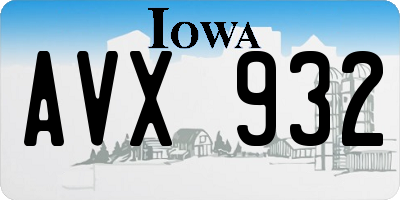 IA license plate AVX932