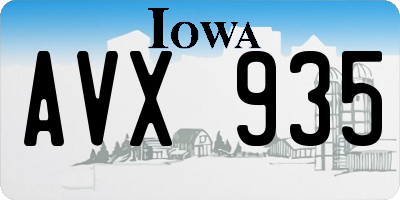 IA license plate AVX935