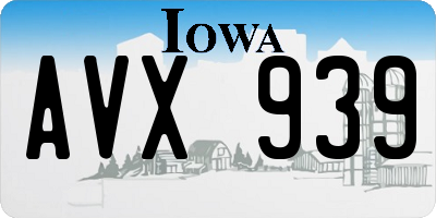 IA license plate AVX939