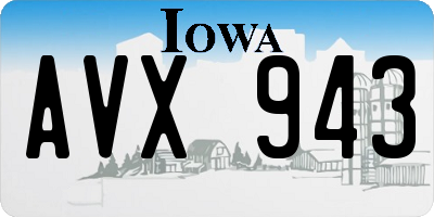 IA license plate AVX943