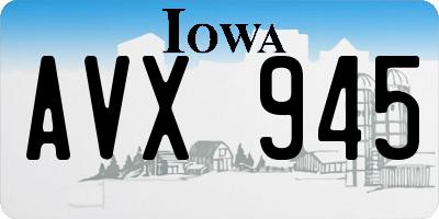 IA license plate AVX945