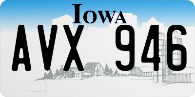 IA license plate AVX946