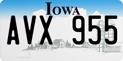 IA license plate AVX955