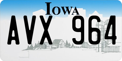 IA license plate AVX964