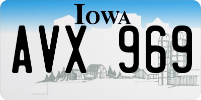 IA license plate AVX969