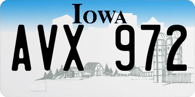 IA license plate AVX972