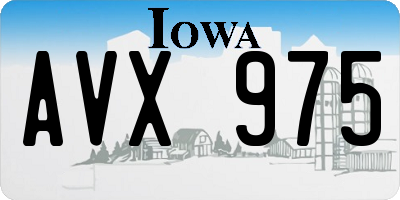 IA license plate AVX975