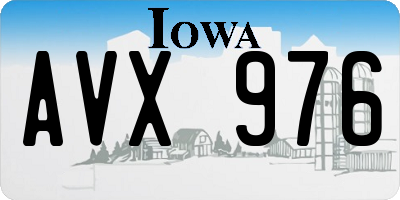 IA license plate AVX976