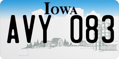 IA license plate AVY083
