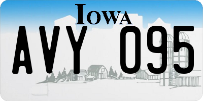 IA license plate AVY095