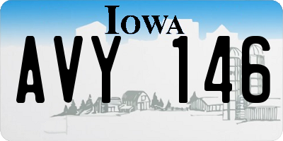 IA license plate AVY146
