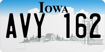 IA license plate AVY162