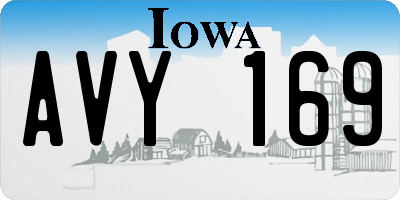 IA license plate AVY169