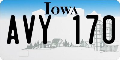 IA license plate AVY170
