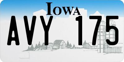 IA license plate AVY175