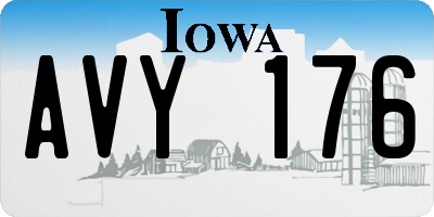 IA license plate AVY176