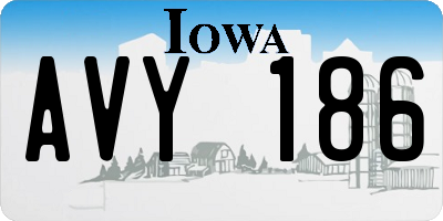 IA license plate AVY186