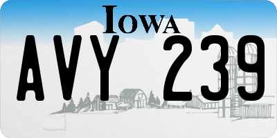 IA license plate AVY239