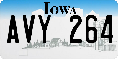 IA license plate AVY264