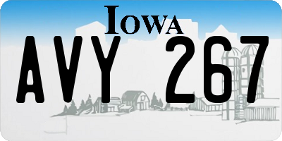 IA license plate AVY267