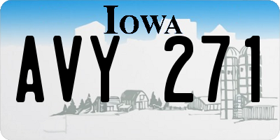 IA license plate AVY271