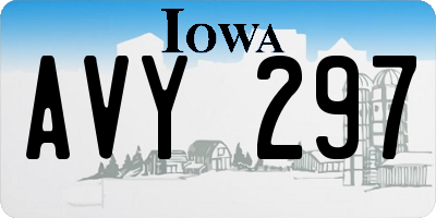 IA license plate AVY297