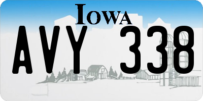 IA license plate AVY338