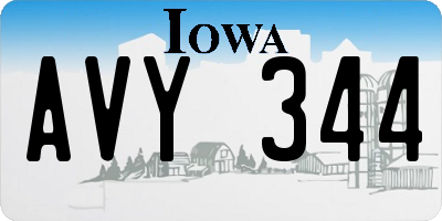 IA license plate AVY344