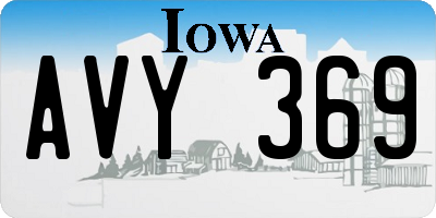 IA license plate AVY369