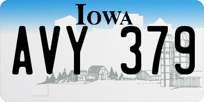 IA license plate AVY379