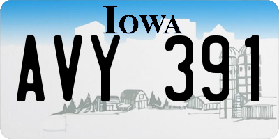IA license plate AVY391