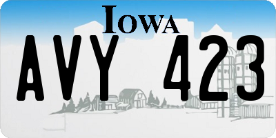 IA license plate AVY423
