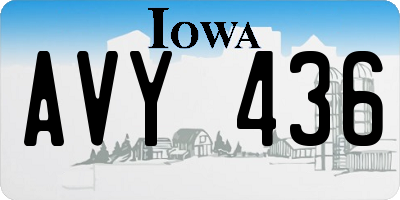 IA license plate AVY436