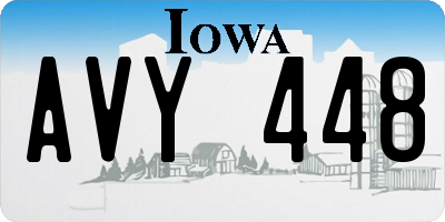 IA license plate AVY448