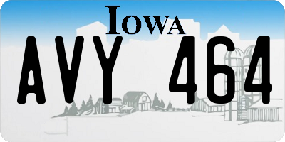 IA license plate AVY464