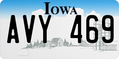 IA license plate AVY469
