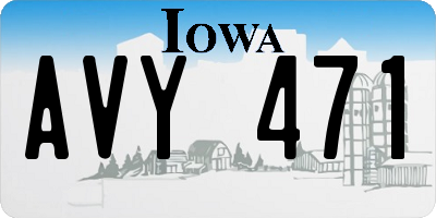IA license plate AVY471