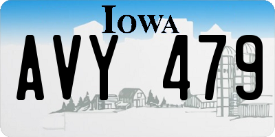 IA license plate AVY479