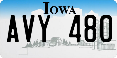 IA license plate AVY480