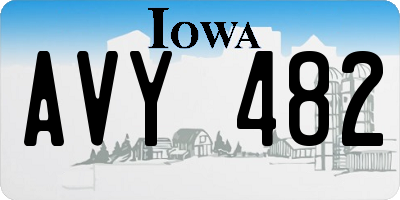 IA license plate AVY482