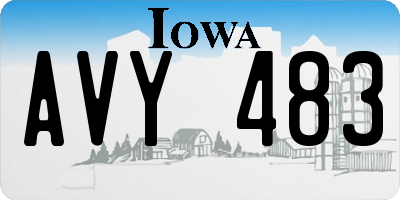 IA license plate AVY483