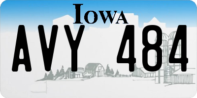IA license plate AVY484