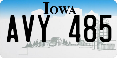 IA license plate AVY485