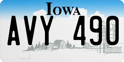 IA license plate AVY490