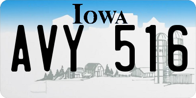 IA license plate AVY516