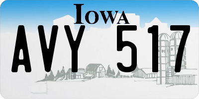 IA license plate AVY517