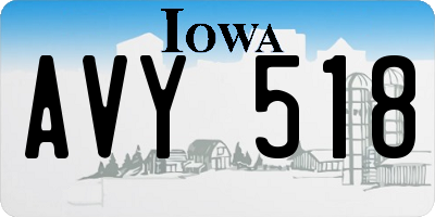 IA license plate AVY518
