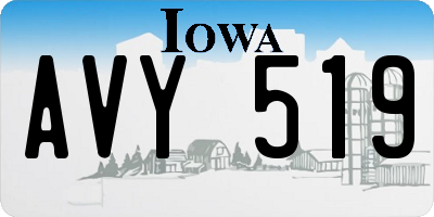 IA license plate AVY519