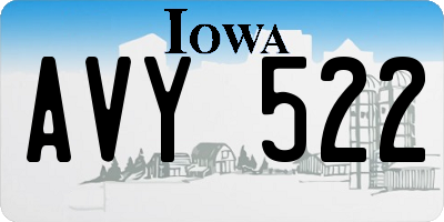 IA license plate AVY522