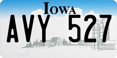 IA license plate AVY527